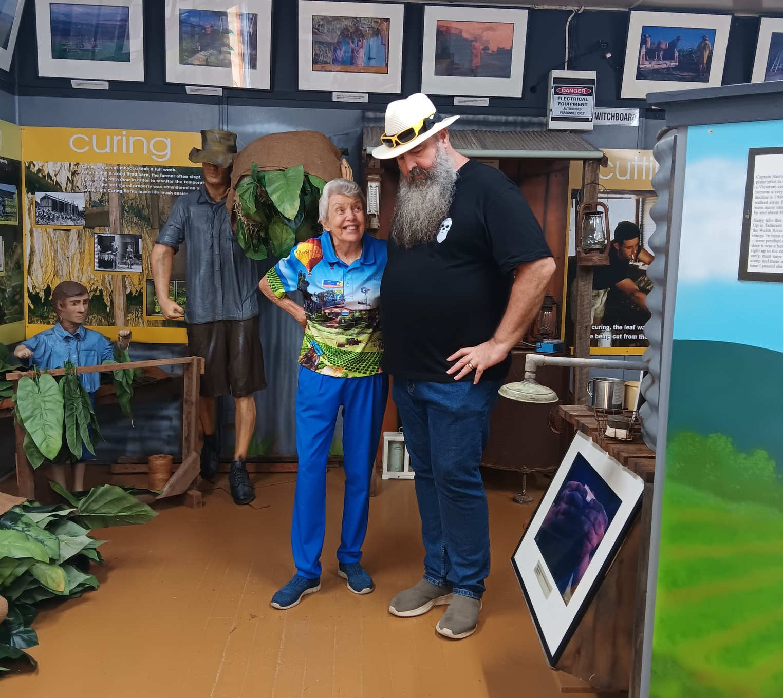 The Bearded One with Mary Thompson at the Mareeba Heritage Centre